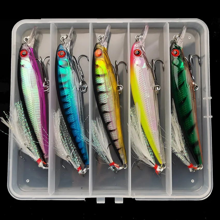 Laser 3D Eyes Bionic Minnow Fi - đánh giá và giá Fishing Hook Box