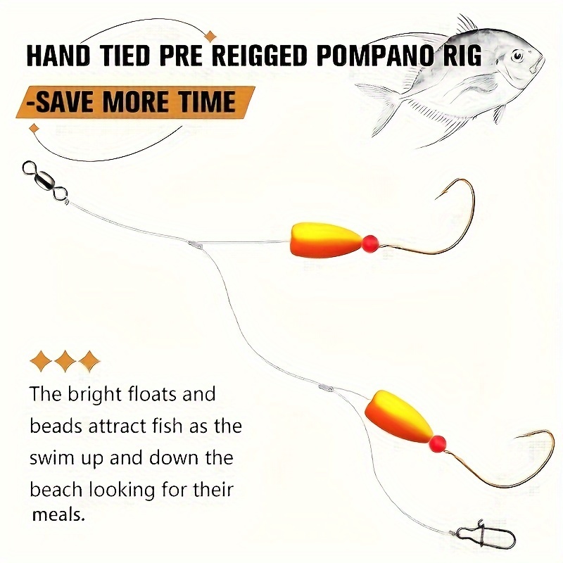 3pcs Pompano Rigs Surf Fishing - đánh giá và giá Fishing Hook Circle