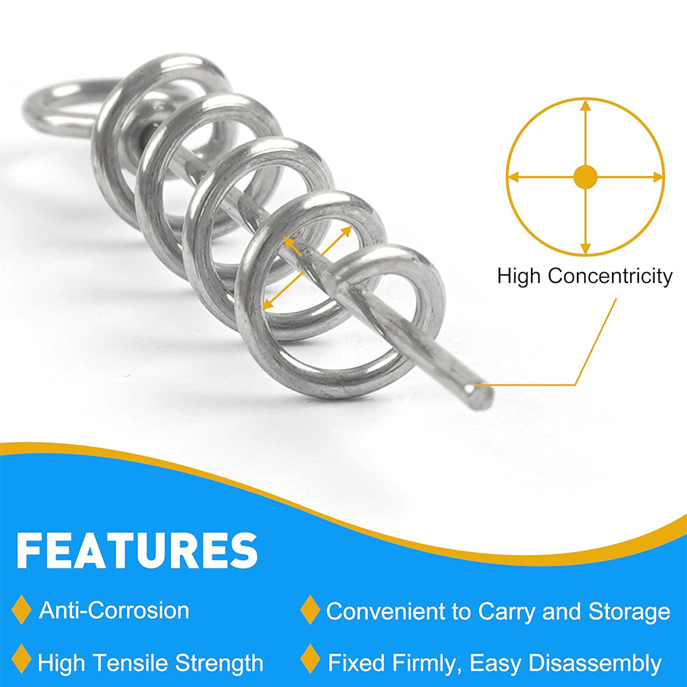 50Pcs Spring Twist Lock Fishin - đánh giá và giá Fishing Hook Stainless Steel