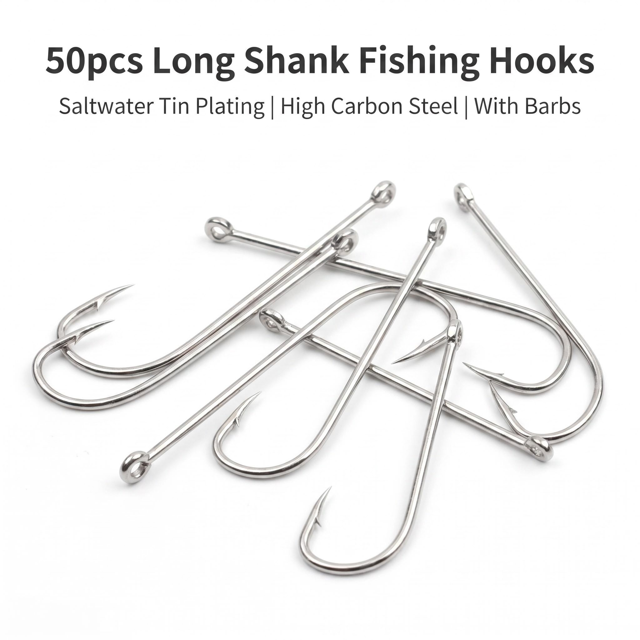 50pcs Long Shank Saltwater Cir - đánh giá và giá Fishing Hook Circle