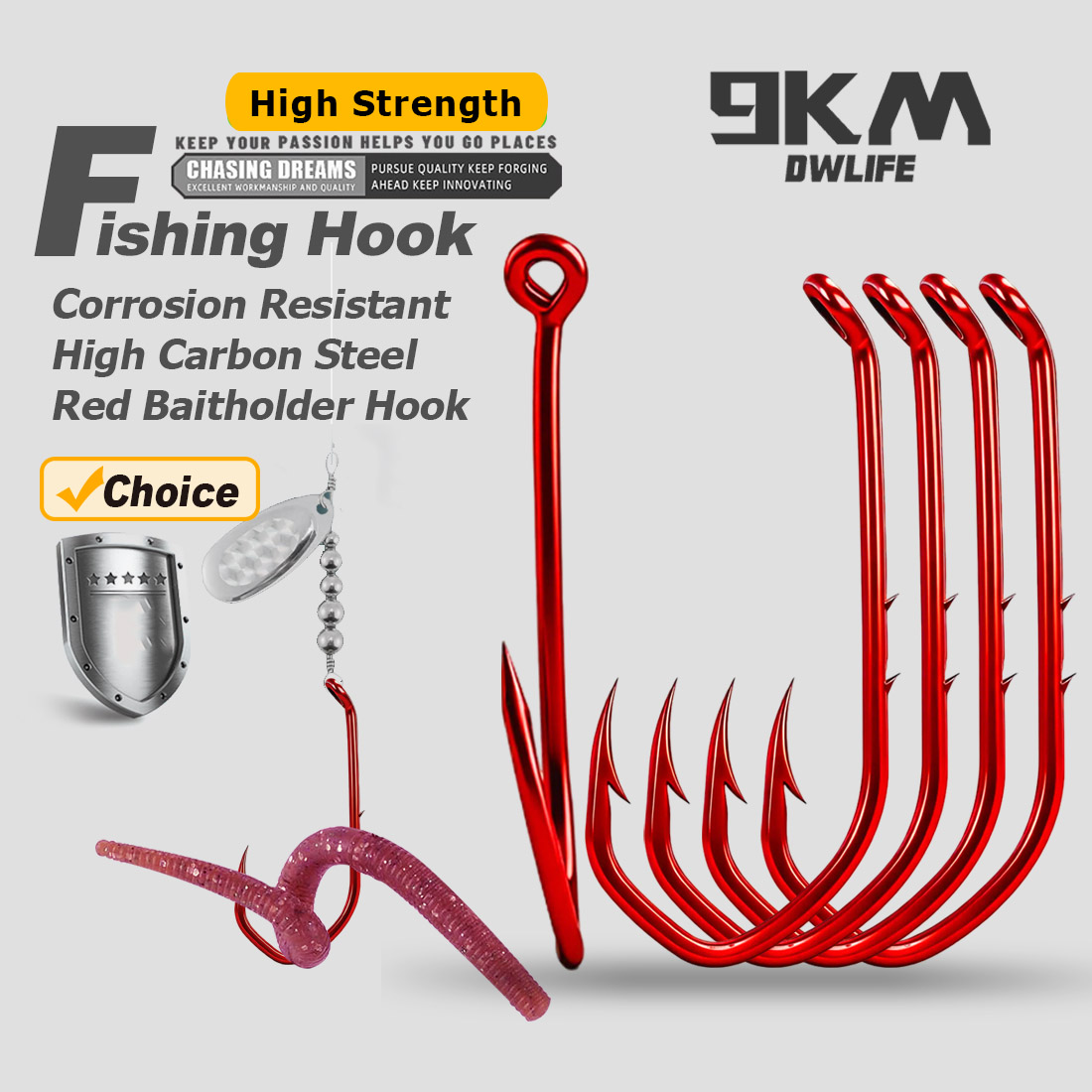 9KM Baitholder Hook 50-100pcs  - đánh giá và giá Fishing Hook Circle