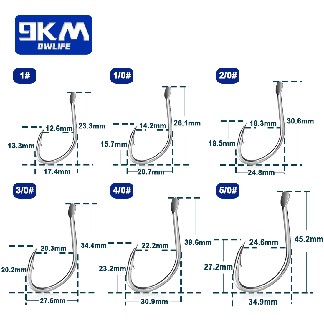 9KM Live Bait Hooks Saltwater  - đánh giá và giá Fishing Hook Circle